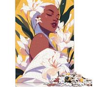 Rompecabezas de orquídeas, decoración única para el hogar, Rompecabezas Rectangular de Papel para Adultos, Adolescentes, Regalo del Día de la Madre, 1000 Piezas (26 x 38 cm)