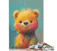 Rompecabezas de Oso con Sonrisa de Sol: desafiante y Estimulante Rompecabezas de cartón Premium para Adultos y Adolescentes, 1000 Piezas (75 x 50 cm)