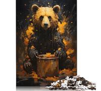 Rompecabezas de Oso Jugando, de Papel 100% Reciclado, Rectangular, para Mujeres y Hombres, 1000 Piezas (26 x 38 cm)