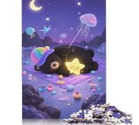 Rompecabezas de Oso Negro, difícil, 100% cartón Reciclado, Ideal para Mujeres y Hombres, Regalo para el Día del Padre, 1000 Piezas (75 x 50 cm)