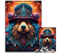 Rompecabezas de Oso Pardo para Adultos, 1000 Piezas, Familiares y Amigos, Apto para Mayores de 14 años, 26x38cm/10,23x14,96 Pulgadas.