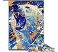 Rompecabezas de Oso Polar Blanco de 1000 Piezas para Adultos Un desafío para la Mente, Actividad Familiar, decoración del hogar, Regalo navideño (50x75cm)