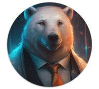 Rompecabezas de Oso Polar Boss para Adultos, 1000 Piezas, Padres, Parejas y Amigos (a Partir de 14 años), 67,5 x 67,5 cm