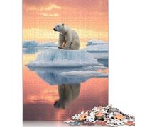 Rompecabezas de Oso Polar Frozen Majesty: un Juego Familiar desafiante. Rompecabezas de cartón 100% Reciclado para Adultos y niños. Regalo de cumpleaños. 1000 Piezas (26 x 38 cm).