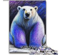 Rompecabezas de Oso Polar para Adultos y Adolescentes, desafiantes, Divertidos y Divertidos, para cumpleaños, 70x100cm