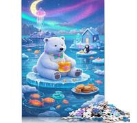 Rompecabezas de Oso Polar Premium, 100% Reciclado, Rectangular, para Mujeres y Hombres, 1000 Piezas (75 x 50 cm)