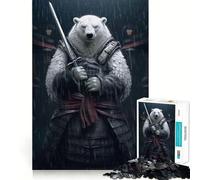 Rompecabezas de Oso Polar samurái de 1000 Piezas para Adultos Ayuda a Mejorar la Memoria y Alivia la ansiedad Diseño artístico para armar Regalo Ideal (50x75cm)