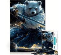 Rompecabezas de Oso samurái con Katana para Adultos, 1000 Piezas, para Fortalecer la Memoria, Divertido, de Calidad, Elegante, Regalo (38x26cm)