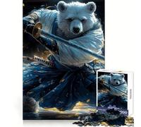 Rompecabezas de Oso samurái con Katana para Adultos, 1000 Piezas, para Fortalecer la Memoria, Divertido, de Calidad, Elegante, Regalo (38x26cm)