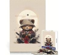 Rompecabezas de Oso samurái de 1000 Piezas para adultosIdeal para desarrollar la Memoria y relajarseCorte suaveUn Regalo Encantador(38x52cm)