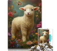 Rompecabezas de ovejas bebé para Adultos y Adolescentes Actividades Divertidas para el hogar Juguetes para días lluviosos Regalos de cumpleaños 38x26cm