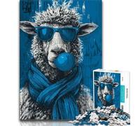 Rompecabezas de ovejas de 1000 Piezas para Adultos y Adolescentes, Juego de Preguntas y respuestas, decoración de Pared, cumpleaños y Navidad, 50x75cm