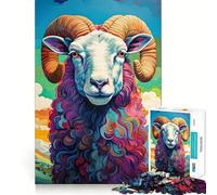 Rompecabezas de ovejas de Las Tierras Altas de 1000 Piezas Juego cognitivo Divertido Troquelado de Alta precisión aliviar el estrés (38x52cm)