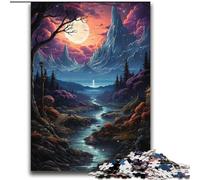 Rompecabezas de Paisaje alienígena de neón de 2000 Piezas para Adultos y Adolescentes Juegos educativos, decoración del hogar, (70x100cm)