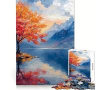 Rompecabezas de Paisaje Árbol en Agosto para Adolescentes, 1000 Piezas, Intelectual, Divertido, Relajante, con Bordes precisos, un Regalo Encantador (38x52cm)