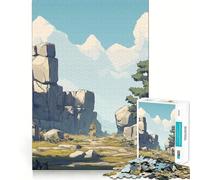 Rompecabezas de Paisaje con Sendero de Piedra para Adolescentes, 1000 Piezas, Actividad para ejercitar la Mente en casa, Bordes precisos, Regalo Festivo 38x52cm