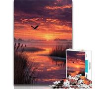 Rompecabezas de Paisaje de Atardecer de 1000 Piezas para Adolescentes, Juegos educativos, decoración del hogar, Regalo Ideal para Toda la Familia (50x75cm)