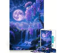 Rompecabezas de Paisaje de Cascada de 1000 Piezas para Adultos Juego Divertido y fácil de armar Ideal para divertirse en Familia Actividad Nocturna (50x75cm)
