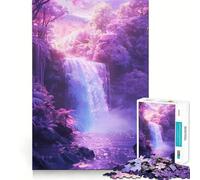Rompecabezas de Paisaje de Cascada en Tonos Pastel para Adultos, 1000 Piezas, Juego Inteligente para el hogar, Disfrute del Montaje de la Imagen, Regalo Festivo (38x52cm)