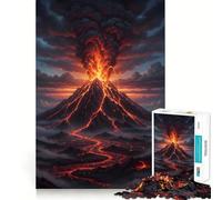 Rompecabezas de Paisaje de erupción volcánica de 1000 Piezas Juego de Habilidad Mental Ajuste Estable Sin Piezas Que se muevan Un pasatiempo Divertido para Fines de Semana Largos (50x75cm)