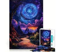 Rompecabezas de Paisaje de Galaxia Espiral de 1000 Piezas para Adolescentes Juguete para ejercitar la Mente Divertido diseño para armar 50x75cm