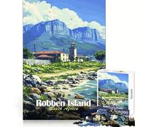Rompecabezas de Paisaje de la Isla Robben de 1000 Piezas para Adultos, Juguete Inteligente, Divertido y Casual, con Bordes Lisos, decoración de Pared (38x26cm)