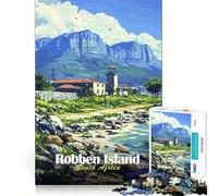 Rompecabezas de Paisaje de la Isla Robben de 1000 Piezas para Adultos, Juguete Inteligente, Divertido y Casual, con Bordes Lisos, decoración de Pared (38x26cm)