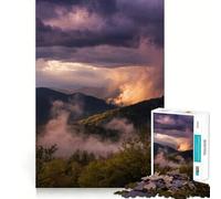 Rompecabezas de Paisaje de montaña con Cielo tormentoso para Adultos, 1000 Piezas, Logic Boost Toy Group Joy Premium Edge Bday Surprise (38x52cm)