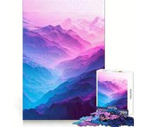 Rompecabezas de Paisaje de montaña en Tonos Pastel de 1000 Piezas para Adultos, Juguete para ejercitar la Mente, Tiempo Libre, diseño nítido, Regalo increíble (50x75cm)