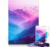 Rompecabezas de Paisaje de montaña en Tonos Pastel para Adultos, 1000 Piezas, Fine Logic Toy, Casual Relax, Neat Edge Fine Art Piece (38x26cm)