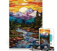Rompecabezas de Paisaje de montaña para Adultos, 1000 Piezas, Rompecabezas Mental, Juego Lento, Disfruta del Montaje de la Imagen, (50x75cm)