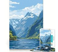 Rompecabezas de Paisaje de Nueva Zelanda para Adultos, 1000 Piezas, Juguete de Tren lógico, Tiempo de Paz, Corte Suave, Regalo Premium (50x75cm)