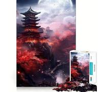 Rompecabezas de Paisaje de Pagoda de Japón de 1000 Piezas para Adolescentes Ideal para Relajarse y Disfrutar de Momentos tranquilos Corte Suave Regalo Elegante (50x75cm)