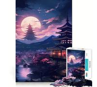 Rompecabezas de Paisaje de Pagoda de Japón para Adolescentes, 1000 Piezas, Juguete Intelectual, diversión en Interiores, Corte de Calidad, Regalo Creativo (38x26cm)