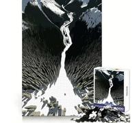 Rompecabezas de Paisaje de Paso de montaña para Adolescentes, 1000 Piezas, Juguete para ejercitar la Mente y aliviar el estrés, Corte Premium, Regalo increíble (38x26cm)