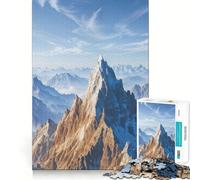 Rompecabezas de Paisaje de Pico de montaña Nevada para Adultos, 1000 Piezas, Juego Inteligente, patrón Tranquilo y Relajante, Regalo increíble (50x75cm)