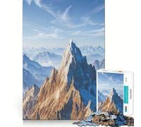 Rompecabezas de Paisaje de Pico de montaña Nevada para Adultos, 1000 Piezas, Pure Logic Toy, Actividad para el hogar, Corte Limpio, Bonito Regalo (38x52cm)