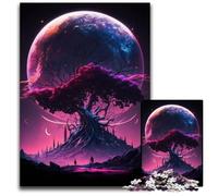 Rompecabezas de Paisaje de Planeta alienígena para Adultos, 1000 Piezas, Rompecabezas de cartón, Navidad, Halloween, Pascua, Año Nuevo, 26x38cm/10,23x14,96 Pulgadas