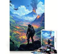 Rompecabezas de Paisaje de Planeta volcánico de 1000 Piezas para Adultos Mejora tu concentración y Tiempo ¡Encaja a la perfección! ¡Sorpresa navideña! (50x75cm)