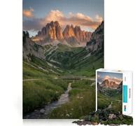 Rompecabezas de Paisaje de Valle de montaña con Arroyo para Adultos, 1000 Piezas, Juguete para ejercitar la Mente, diversión en Interiores, Corte de precisión, Regalo navideño (50x75cm)