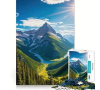 Rompecabezas de Paisaje de Valle de montaña de 1000 Piezas para Adolescentes Que mejoran la Memoria, sin estrés, con Bordes Ajustados, decoración de Pared (50x75cm)