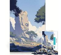 Rompecabezas de Paisaje de Valle de montaña para Adolescentes, 1000 Piezas, Juguete de lógica Fina, Suave, Relajante, Bordes limpios, Regalo Premium (38x26cm)