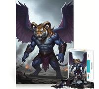 Rompecabezas de Paisaje devastado por la Guerra con Tigre Alado para Adultos 1000 Piezas Juego para ejercitar la Mente Corte de precisión Bordes Lisos desafío Divertido para Pasar el Tiempo (38x26cm)