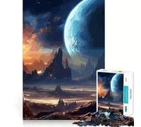 Rompecabezas de Paisaje Espacial de 1000 Piezas para Adolescentes, Rompecabezas de lógica Clara, Juguete, Tiempo de Paz, Corte, Lista de Deseos de Santa Claus (38x26cm)