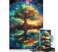 Rompecabezas de Paisaje Espacial fantástico de 1000 Piezas para Adolescentes Fortalece la Memoria, Calma, relajación, Bordes Suaves Regalo increíble (50x75cm)