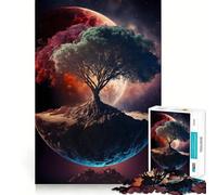 Rompecabezas de Paisaje Espacial fantástico de 1000 Piezas para Adolescentes Fortalece la Memoria, Calma, relaja, Bordes Suaves Regalo increíble (38x26cm)