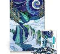 Rompecabezas de Paisaje Invernal de 1000 Piezas para Adultos Juego de Habilidad Mental Corte láser para un Ajuste Actividad gratificante para días lluviosos (38x26cm)