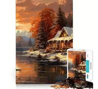 Rompecabezas de Paisaje Invernal para Adultos 1000 Piezas Desarrolla la Memoria y es Divertido Corte de Alta precisión Fácil de Aprender Disfrute en Familia (50x75cm)