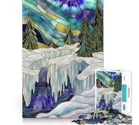 Rompecabezas de Paisaje Invernal para Adultos 1000 Piezas Juego Mental Divertido con tecnología Avanzada de Corte láser desafío entretenido para el Tiempo de Espera (38x26cm)