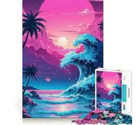 Rompecabezas de Paisaje Marino de ensueño neón para Adultos, 1000 Piezas, Juguete Intelectual, Alivio del estrés, Corte preciso, (50x75cm)